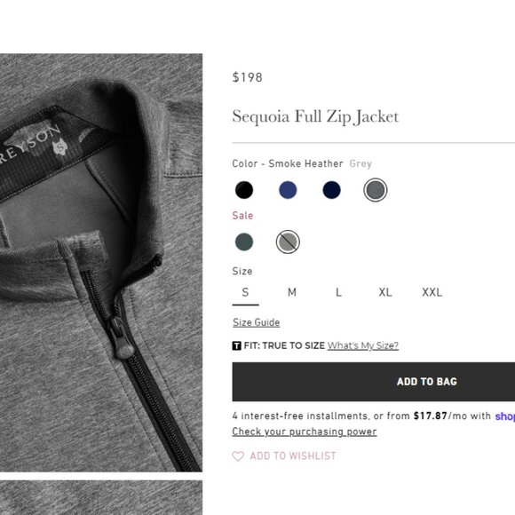 NEW $198 Mens GREYSON Gold Brand Sequoia Grey Full-Zip Jacket SM or MD DEAL SALE - Picture 2 of 10